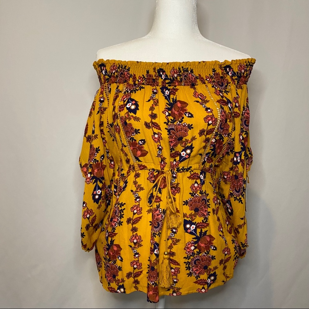 NWT Buckle off the shoulder top